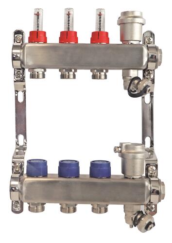 Collecteur PCBT 3 départs en inox - SOMATHERM